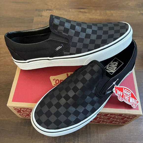vans Other - vans classic slip on checkboard black men 9.5/women 11/cm27.5